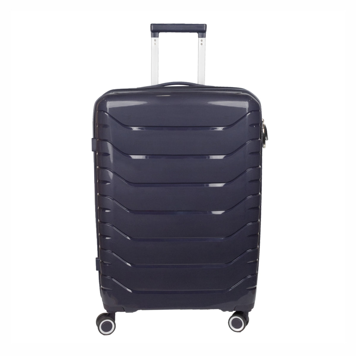 Troler voiaj Mare L, StowAway, Naimeed D5968, 4 roti duble 360 grade detasabile , PP, inchidere cifru, Mov Inchis, 44x26x61cm