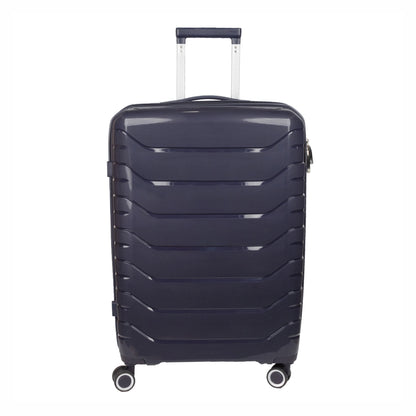 Troler voiaj Mare L, StowAway, Naimeed D5968, 4 roti duble 360 grade detasabile , PP, inchidere cifru, Mov Inchis, 44x26x61cm