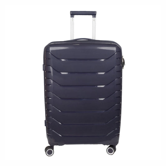 Troler voiaj Mare L, StowAway, Naimeed D5968, 4 roti duble 360 grade detasabile , PP, inchidere cifru, Mov Inchis, 44x26x61cm