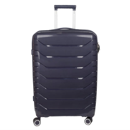 Troler voiaj Mare XL, StowAway, Naimeed D5968, 4 roti duble 360 grade detasabile , PP, inchidere cifru, Mov Inchis, 51x29.5x70cm