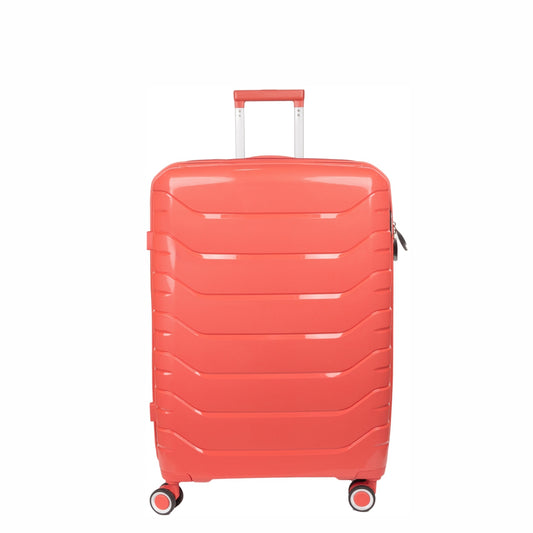 Troler voiaj Mic S, StowAway, Naimeed D5969, 4 roti duble 360 grade detasabile , PP, inchidere cifru, Rosu, 37x20x48cm