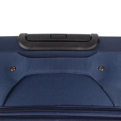 Troler voiaj Mediu, Naimeed D5976, 2 roti, material textil, inchidere cifru, Albastru, 40x28x63cm