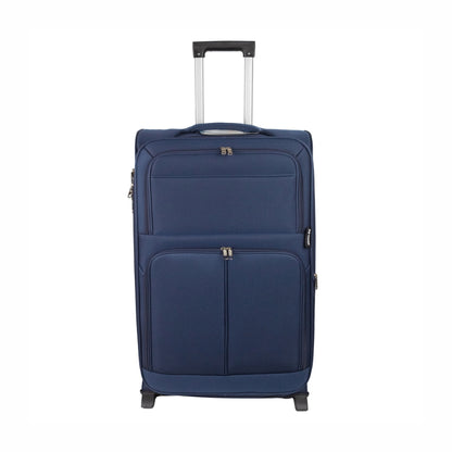Troler voiaj Mediu, Naimeed D5976, 2 roti, material textil, inchidere cifru, Albastru, 40x28x63cm