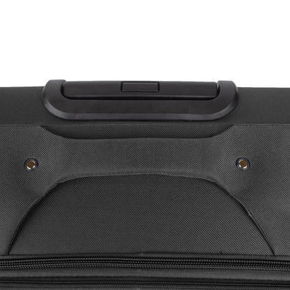Troler voiaj Mediu, Naimeed D5978, 2 roti, material textil, inchidere cifru, Negru, 40x28x63cm