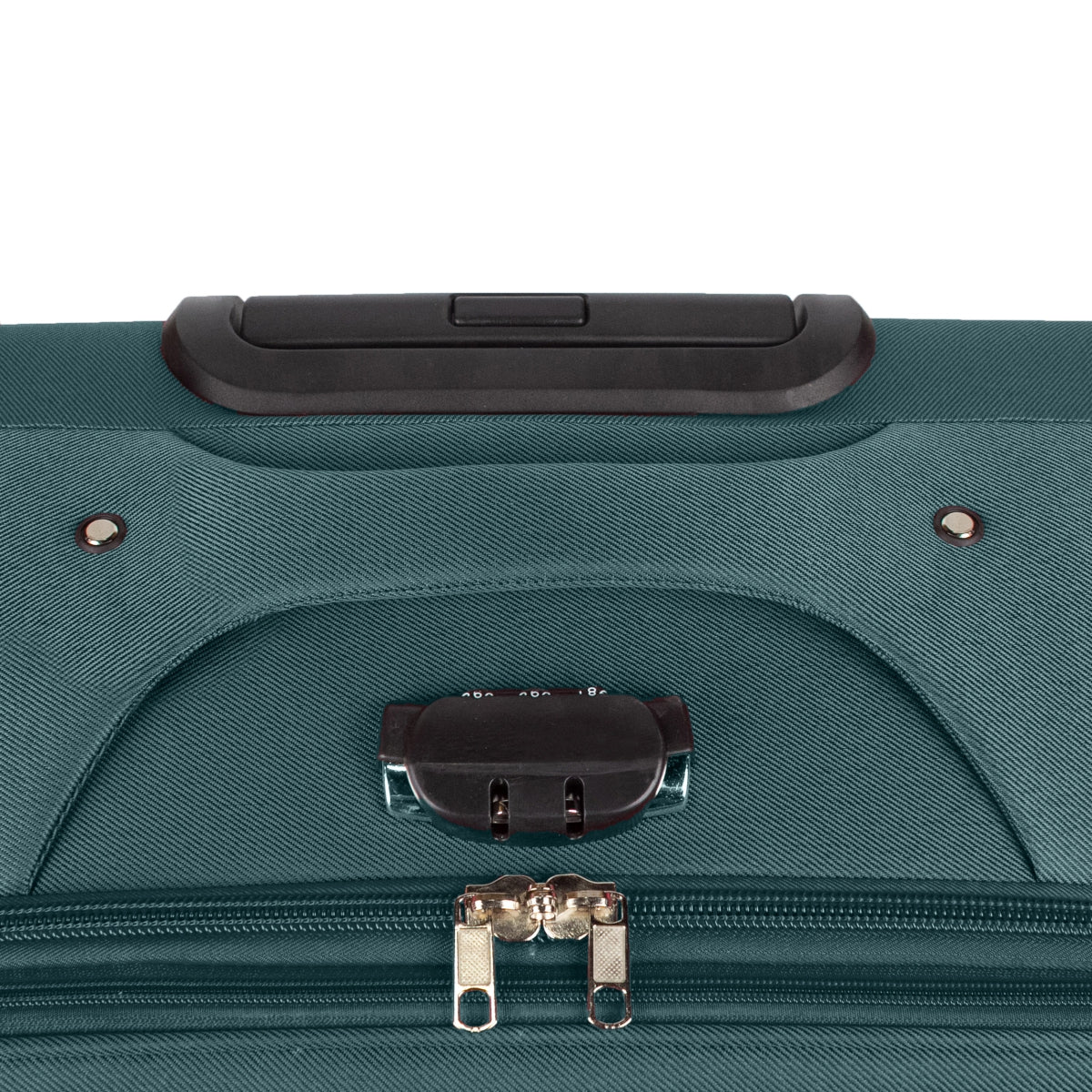 Troler voiaj Mic, Naimeed D5981, 4 roti, material textil, inchidere cifru, Verde, 35.5x26x52cm