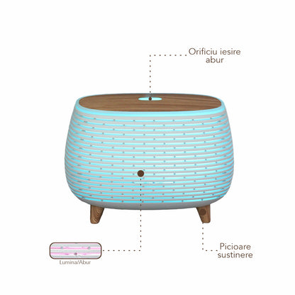 Umidificator cu aromaterapie, Naimeed D6030, Alb, 200x145x123mm