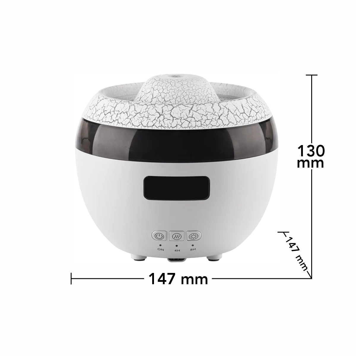 Umidificator cu aromaterapie, Naimeed D6035, Vulcan, Alb, 147x130x147mm