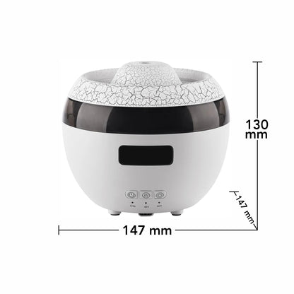 Umidificator cu aromaterapie, Naimeed D6035, Vulcan, Alb, 147x130x147mm