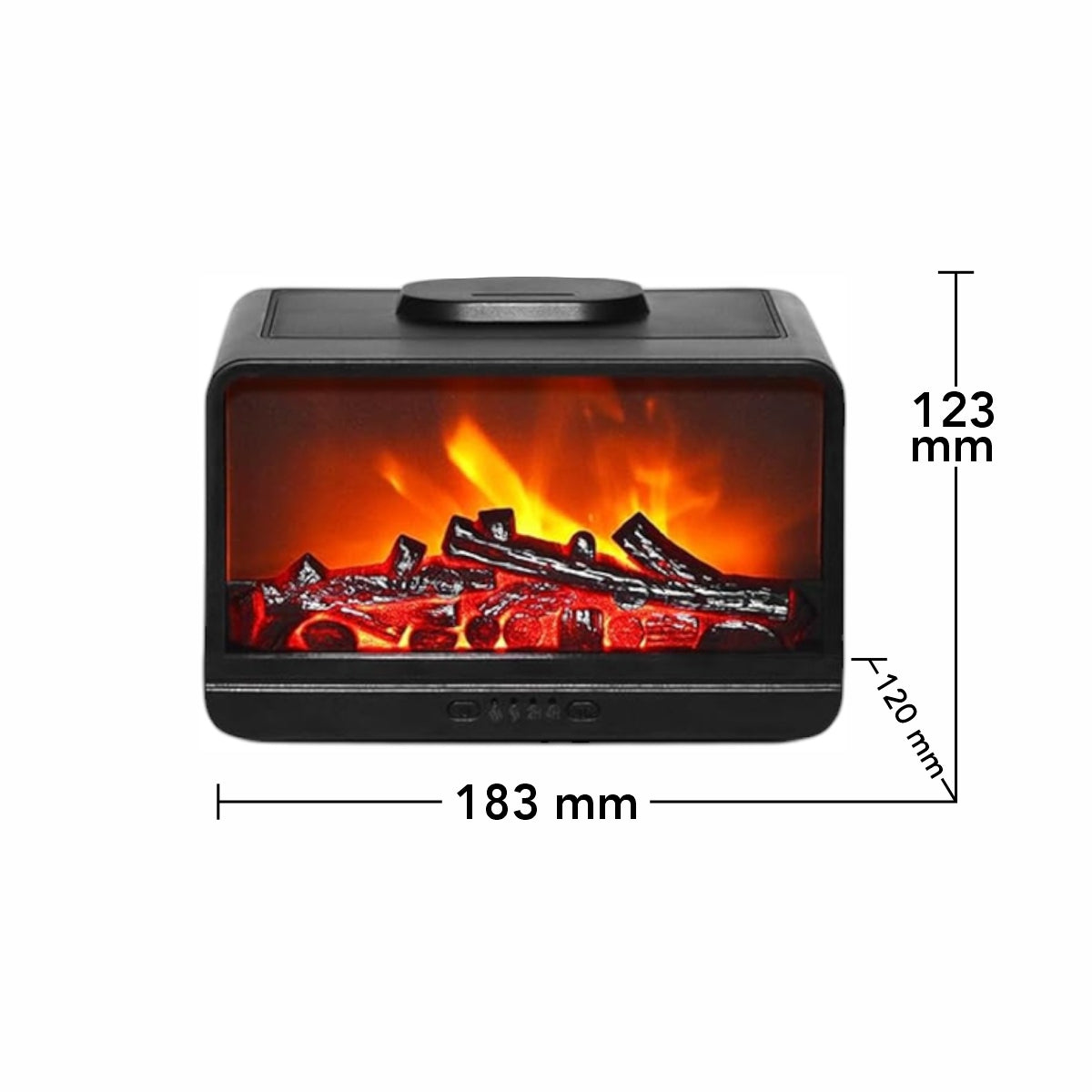 Umidificator cu aromaterapie, Naimeed D6036, Semineu, Negru, 183x125x120mm