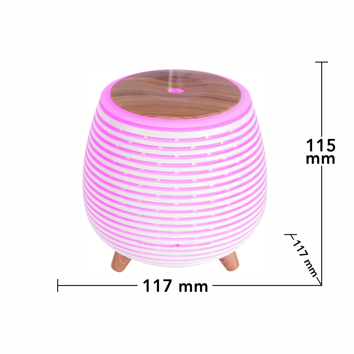 Umidificator cu aromaterapie, Naimeed D6041, Alb, 118x119x118mm