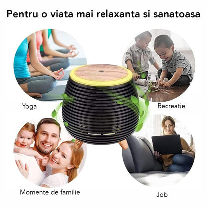 Umidificator cu aromaterapie, Naimeed D6041, Negru, 118x119x118mm