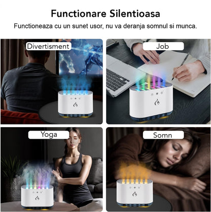 Umidificator cu aromaterapie, Naimeed D6049, Alb, 180x120x80mm