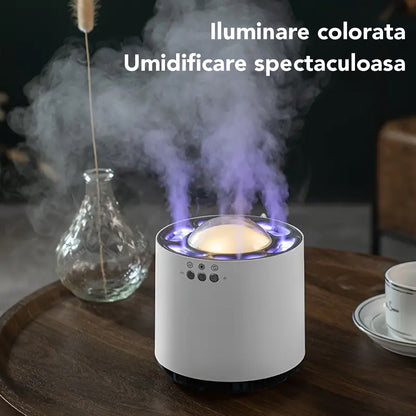 Umidificator cu aromaterapie, Naimeed D6050, Alb, 128x137x128mm