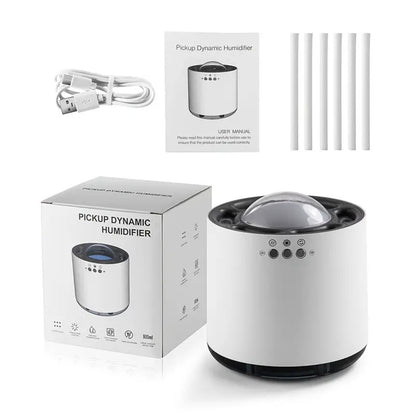 Umidificator cu aromaterapie, Naimeed D6050, Alb, 128x137x128mm