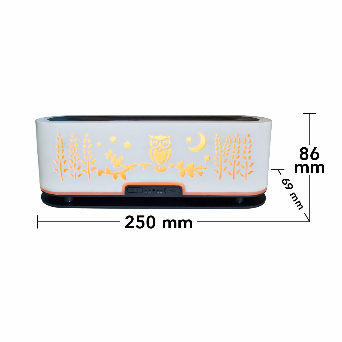 Umidificator cu aromaterapie, Naimeed D6052, Alb, 250x86x69mm
