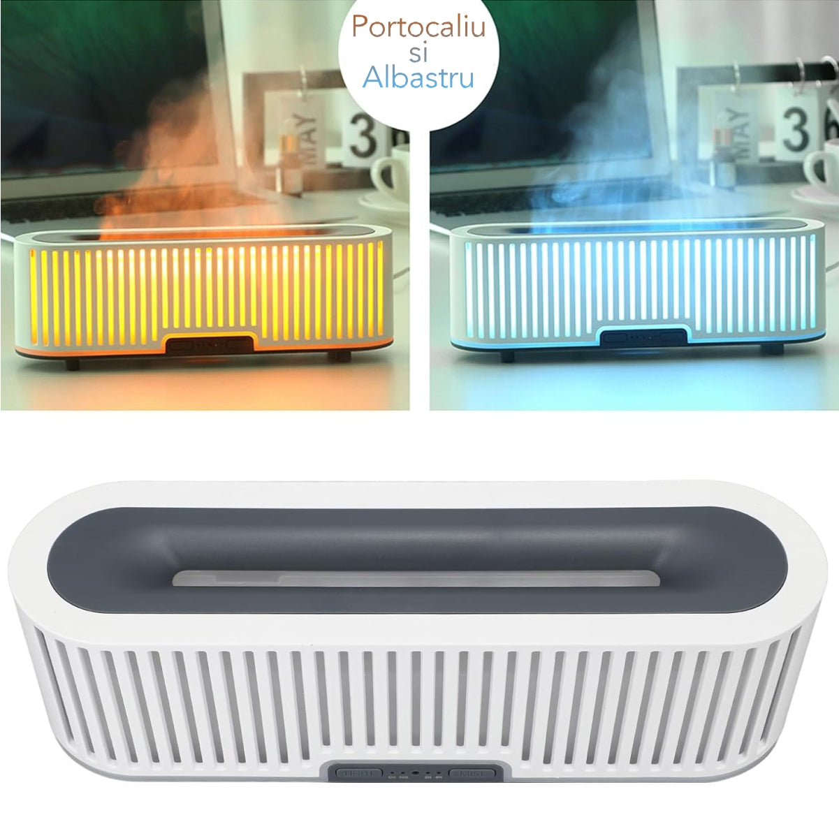 Umidificator cu aromaterapie, Naimeed D6054, Alb, 250x86x69mm
