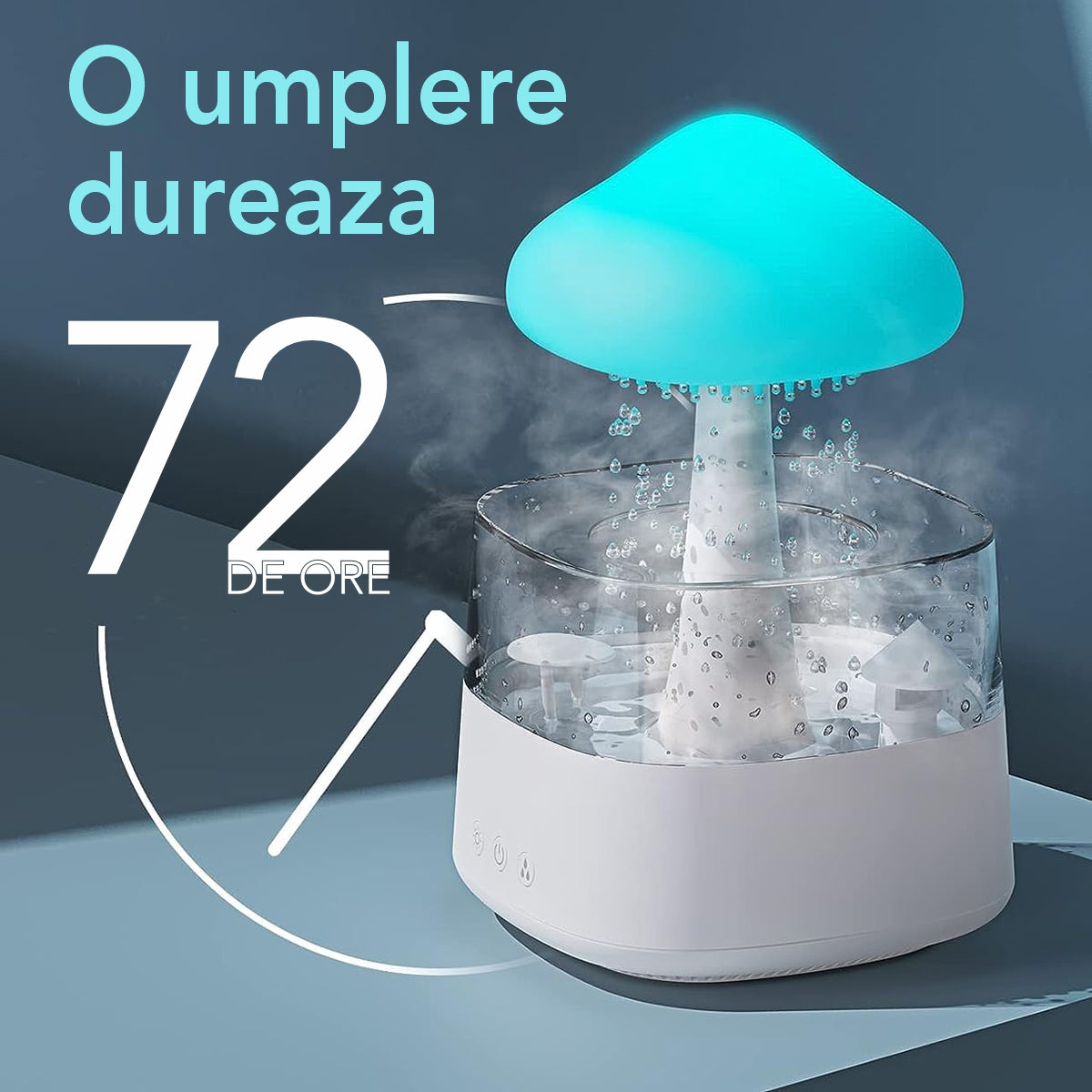 Umidificator cu aromaterapie, Naimeed D6059, Alb, 164x261x164mm