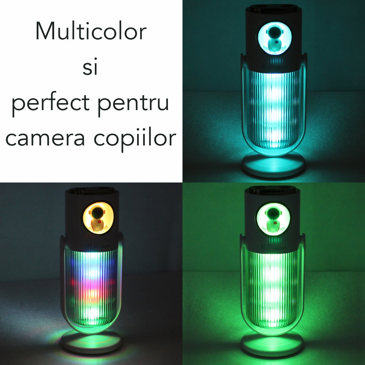 Umidificator cu aromaterapie pentru camera copiilor, Naimeed D6068, Roz, 90x230x75mm