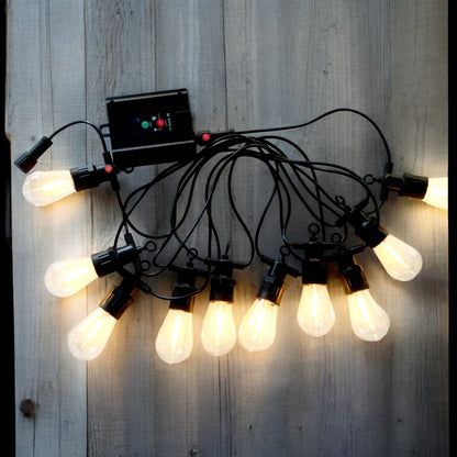 Ghirlanda luminoasa, solara, decorativa, interconectabila, Naimeed D6077, 5m, 10 Becuri LED, Lumina Alb Cald