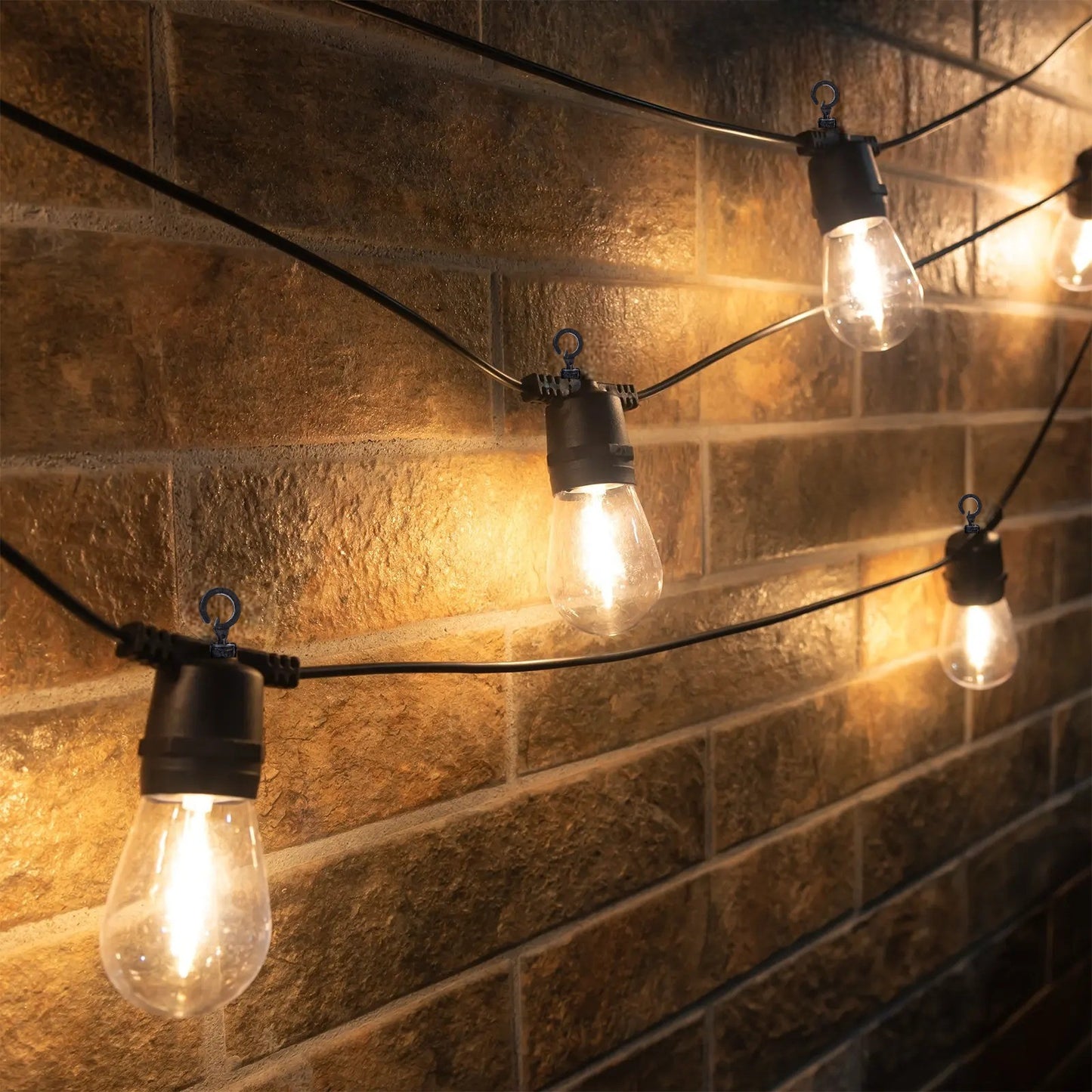 Ghirlanda luminoasa, solara, decorativa, interconectabila, Naimeed D6077, 5m, 10 Becuri LED, Lumina Alb Cald