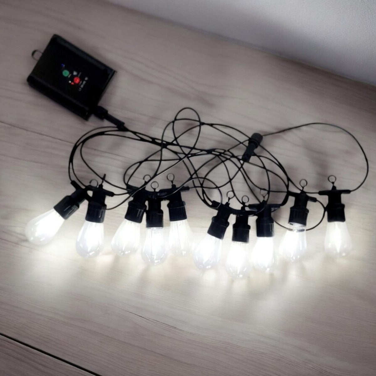 Ghirlanda luminoasa, solara, decorativa, interconectabila, Naimeed D6078, 5m, 10 Becuri LED, Lumina Alb Rece