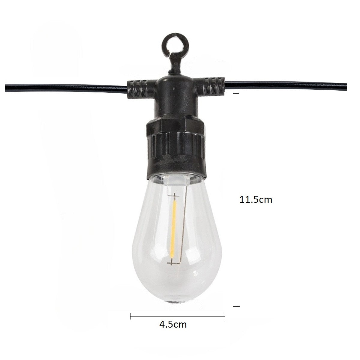 Ghirlanda luminoasa, decorativa, interconectabila, Naimeed D6081, 5m, 10 Becuri LED, Lumina Alb Rece