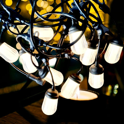 Ghirlanda luminoasa, solara, decorativa, interconectabila, Naimeed D6083, 5m, 10 Becuri LED, Lumina Alb Cald