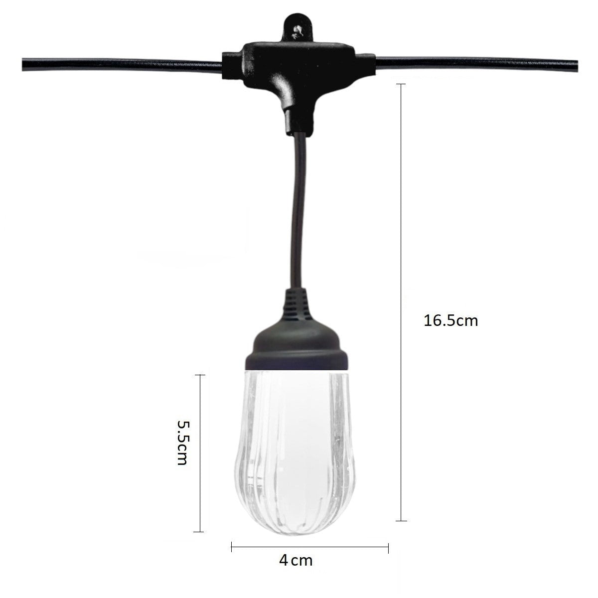 Ghirlanda luminoasa, decorativa, interconectabila, Naimeed D6085, 5m, 10 Becuri LED, Lumina Alb Cald