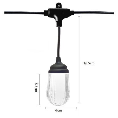 Ghirlanda luminoasa, decorativa, interconectabila, Naimeed D6085, 5m, 10 Becuri LED, Lumina Alb Cald