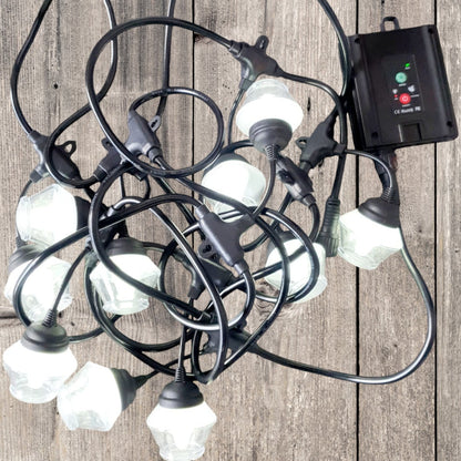 Ghirlanda luminoasa, solara, decorativa, interconectabila, Naimeed D6087, 5m, 10 Becuri LED, Lumina Alb Rece