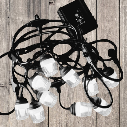 Ghirlanda luminoasa, solara, decorativa, interconectabila, Naimeed D6091, 5m, 10 Becuri LED, Lumina Alb Cald