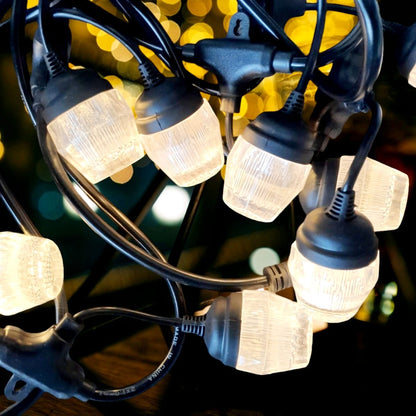 Ghirlanda luminoasa, solara, decorativa, interconectabila, Naimeed D6095, 5m, 10 Becuri LED, Lumina Alb Cald