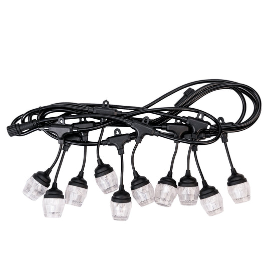Ghirlanda luminoasa, solara, decorativa, interconectabila, Naimeed D6095, 5m, 10 Becuri LED, Lumina Alb Cald