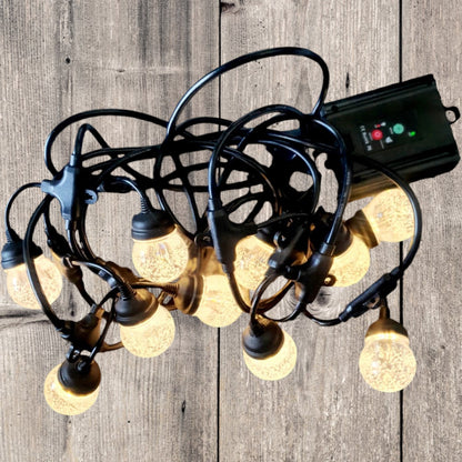 Ghirlanda luminoasa, solara, decorativa, interconectabila, Naimeed D6099, 5m, 10 Becuri LED, Lumina Alb Cald