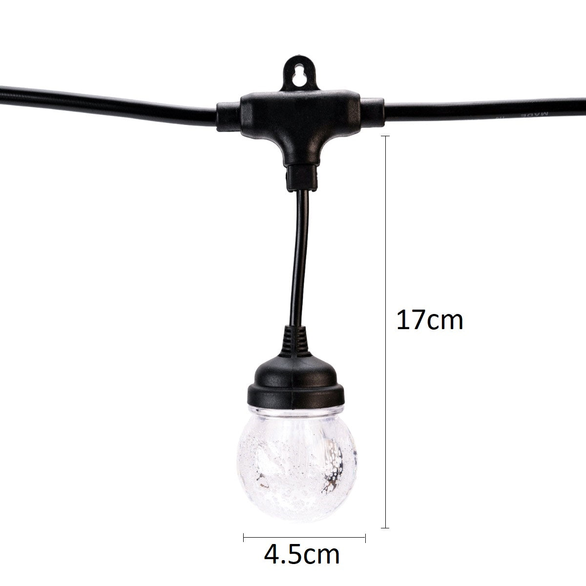 Ghirlanda luminoasa, solara, decorativa, interconectabila, Naimeed D6099, 5m, 10 Becuri LED, Lumina Alb Cald