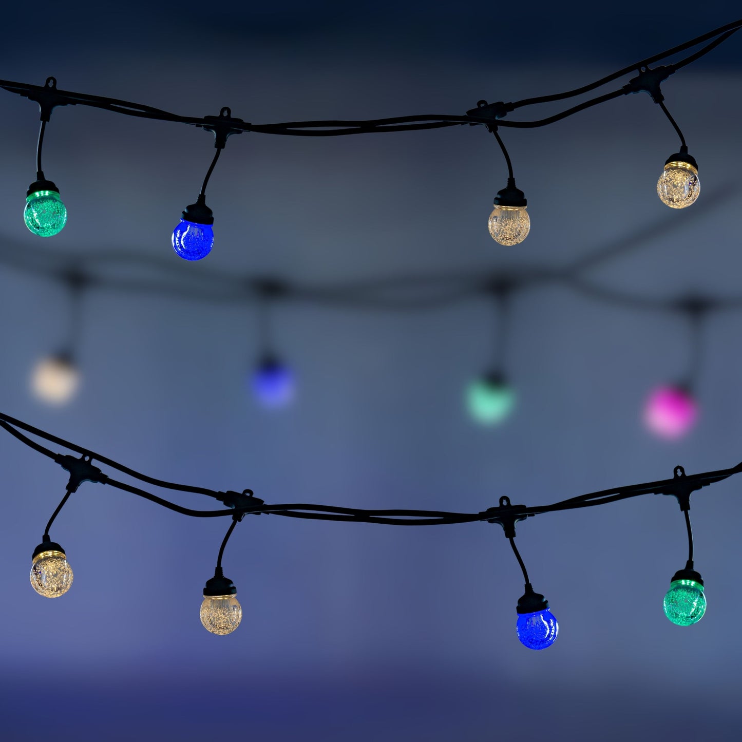 Ghirlanda luminoasa, solara, decorativa, interconectabila, Naimeed D6100, 5m, 10 Becuri LED, Lumina Multicolor