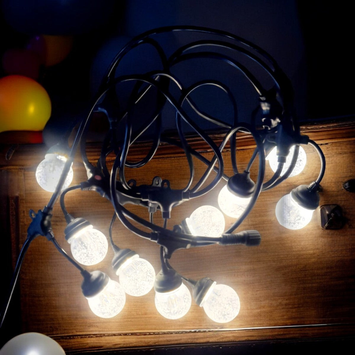 Ghirlanda luminoasa, decorativa, interconectabila, Naimeed D6101, 5m, 10 Becuri LED, Lumina Alb Cald