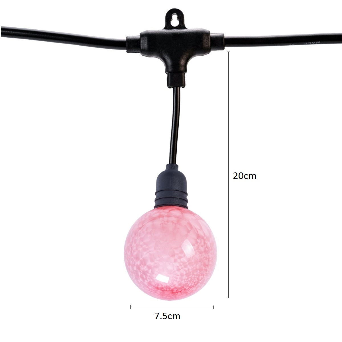 Ghirlanda luminoasa, decorativa, interconectabila, Naimeed D6108, 5m, 10 Becuri LED, Lumina Multicolor