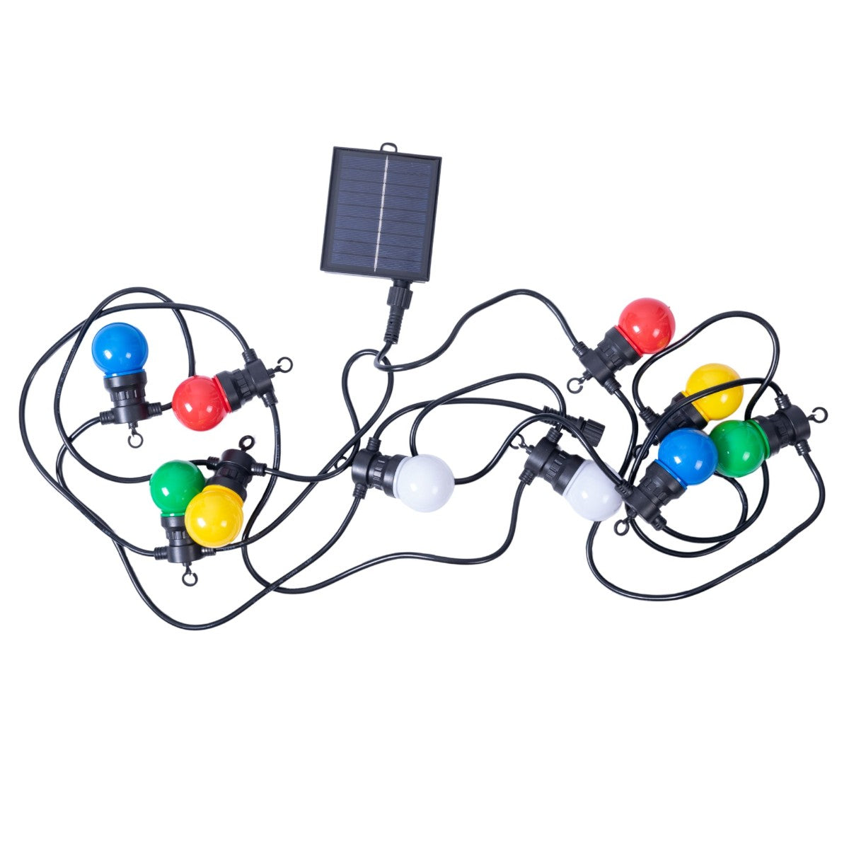 Ghirlanda luminoasa, solara, decorativa, interconectabila, Naimeed D6109, 5m, 10 Becuri LED, Lumina Multicolor