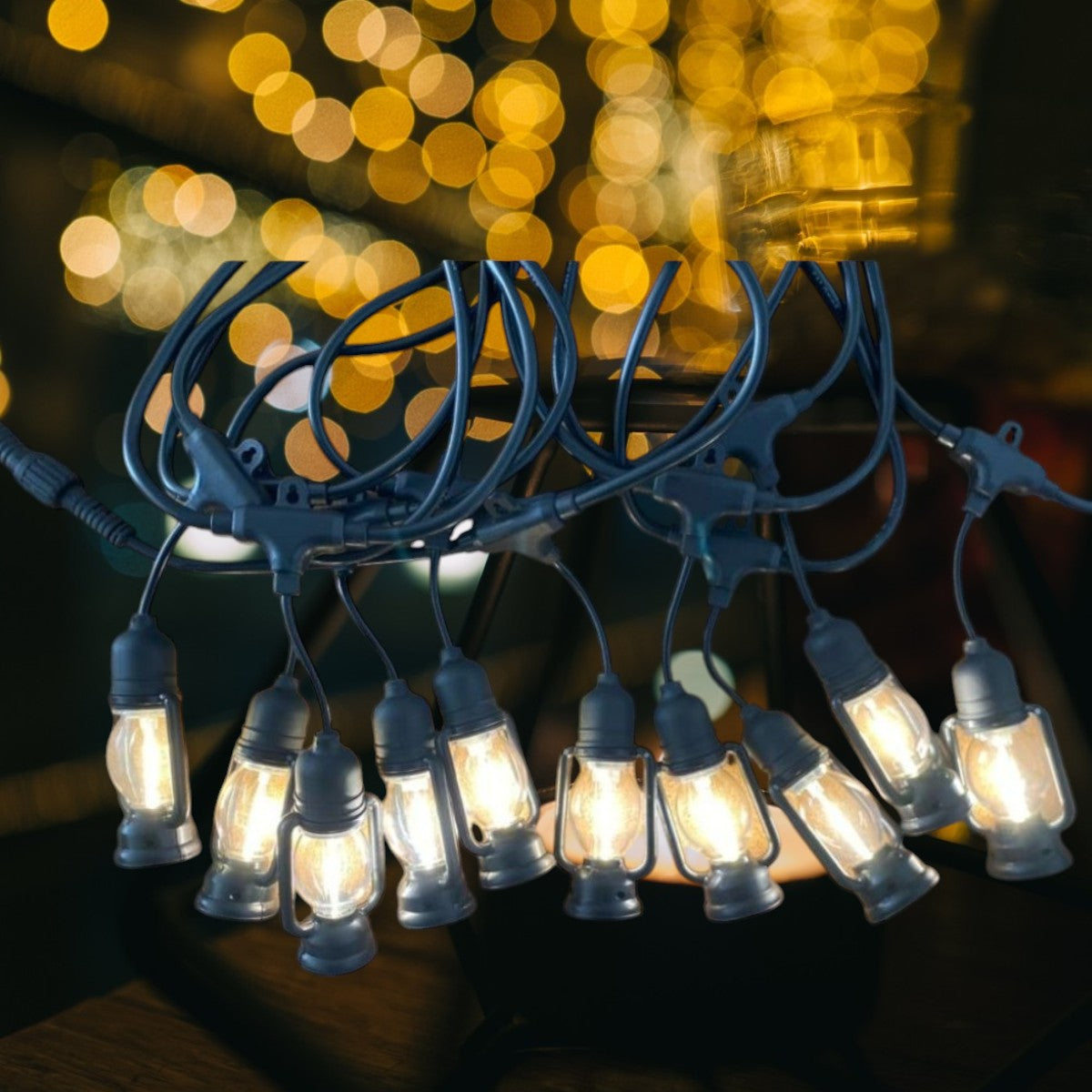 Ghirlanda luminoasa, solara, decorativa, interconectabila, Naimeed D6111, 5m, 10 Becuri LED, Lumina Alb Cald