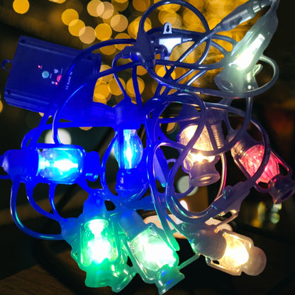 Ghirlanda luminoasa, solara, decorativa, interconectabila, Naimeed D6112, 5m, 10 Becuri LED, Lumina Multicolor