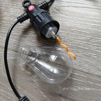 Ghirlanda luminoasa, solara, decorativa, interconectabila, Naimeed D6115, 5m, 10 Becuri LED, Lumina Alb Cald