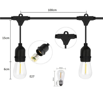 Ghirlanda luminoasa, decorativa, interconectabila, Naimeed D6127, 5m, 10 Becuri LED, Lumina Alb Rece