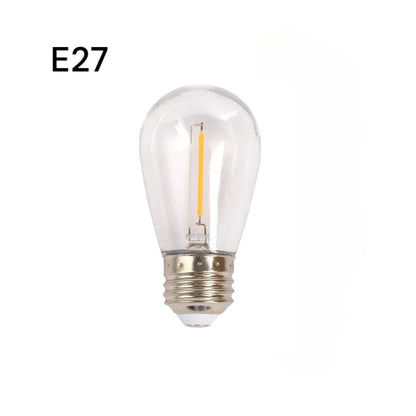 Set 10 becuri LED E27, un filament 1W, 220V, pentru ghirlanda, Naimeed D6129, Lumina Alb Cald