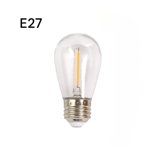 Set 10 becuri LED E27, un filament 1W, 220V, pentru ghirlanda, Naimeed D6129, Lumina Alb Cald