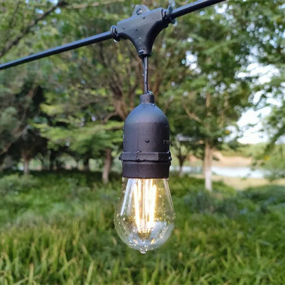 Set 10 becuri LED E27, doua filamente 2W, 220V, pentru ghirlanda, Naimeed D6130, Lumina Alb Cald