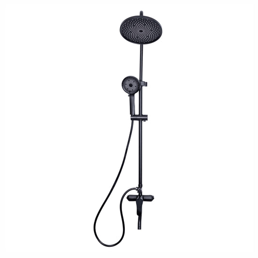 Coloana de dus, cu para fixa si para mobila, Naimeed D6134, 3 functii, otel inoxidabil, Negru