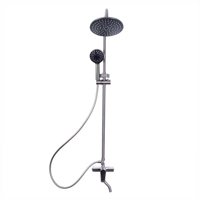 Coloana de dus, cu para fixa si para mobila, Naimeed D6136, 3 functii, otel inoxidabil, Argintiu