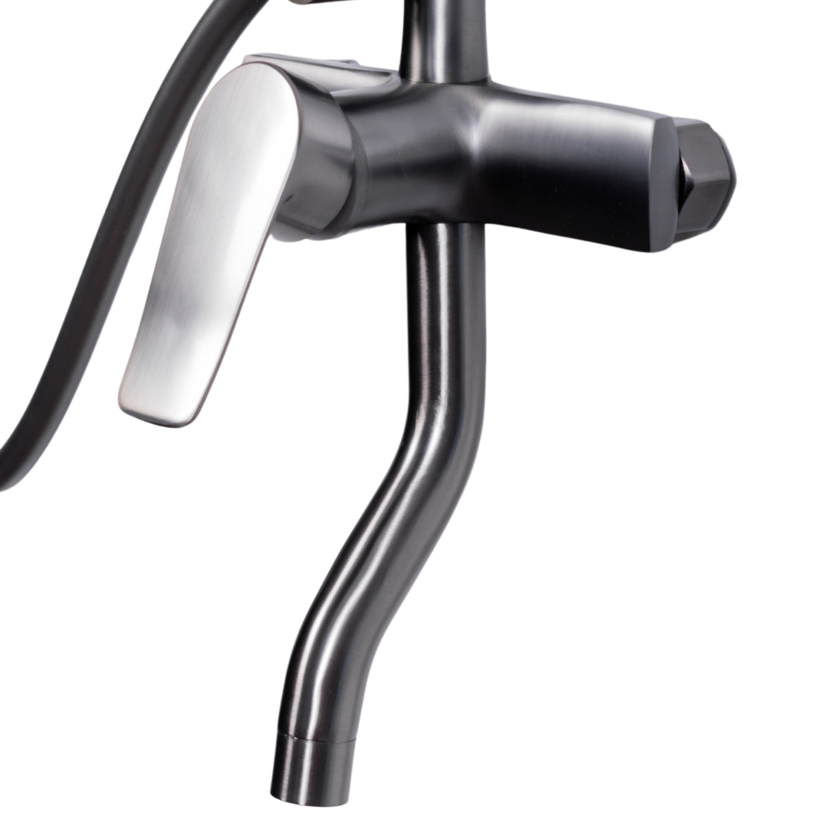 Coloana de dus, cu para fixa si para mobila, Naimeed D6136, 3 functii, otel inoxidabil, Argintiu