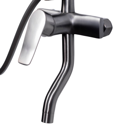 Coloana de dus, cu para fixa si para mobila, Naimeed D6136, 3 functii, otel inoxidabil, Argintiu